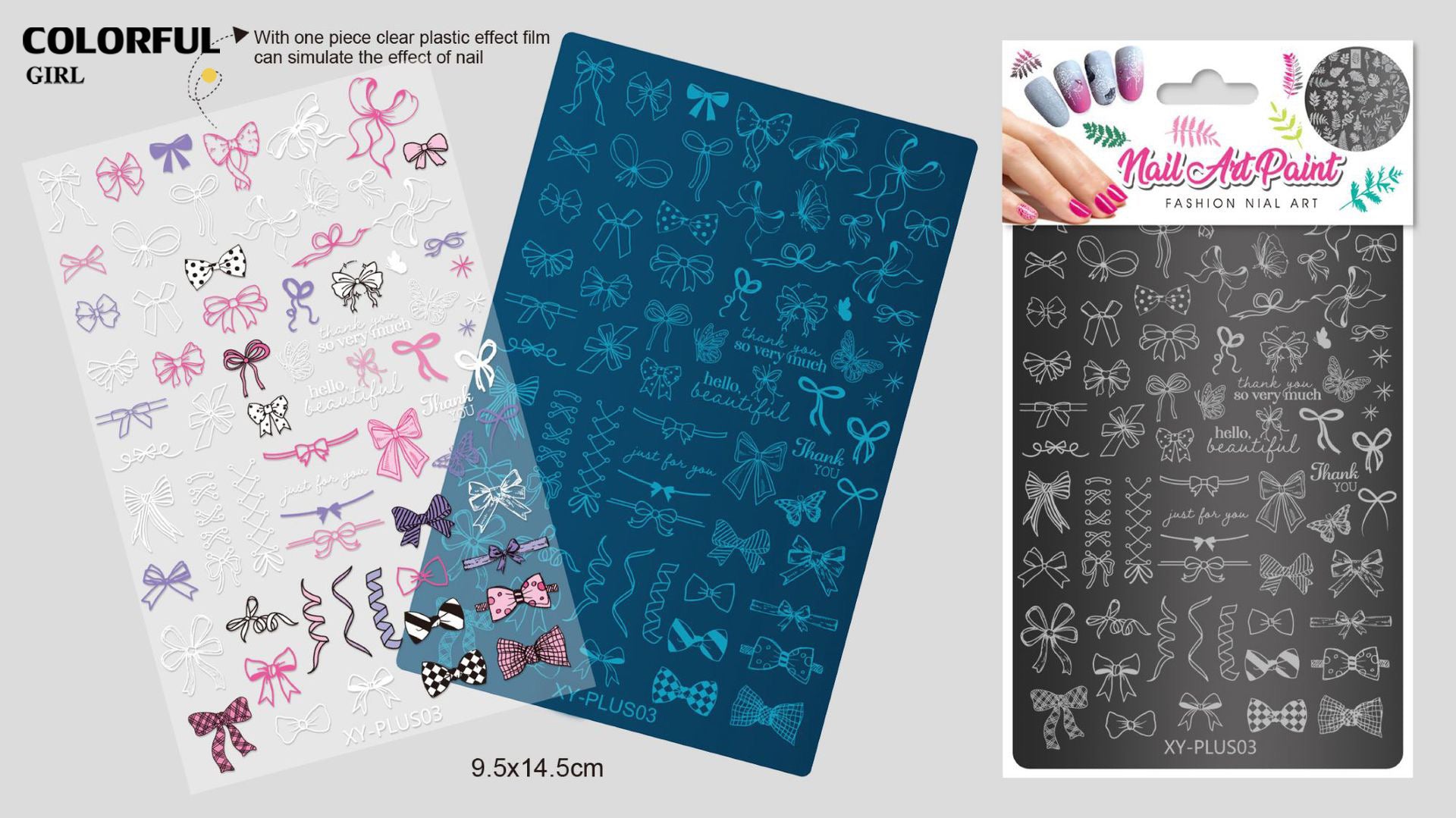 Stamping plate แผ่นปั้มลาย เพ้นท์ลาย ลายฉลุพิมพ์เล็บ ( มีหลายลายให้เลือก )