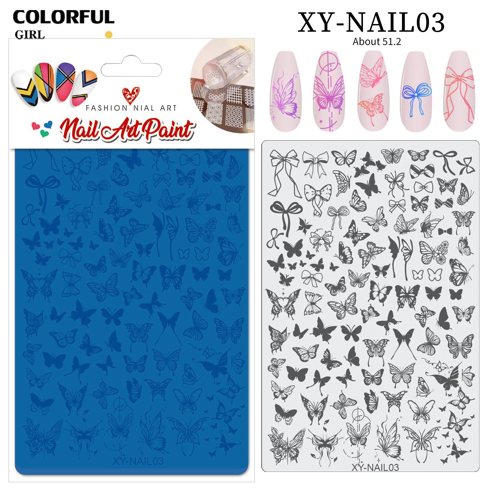 Stamping plate แผ่นปั้มลาย เพ้นท์ลาย ลายฉลุพิมพ์เล็บ ( มีหลายลายให้เลือก )