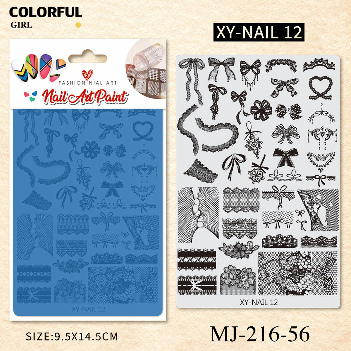 Stamping plate แผ่นปั้มลาย เพ้นท์ลาย ลายฉลุพิมพ์เล็บ ( มีหลายลายให้เลือก )