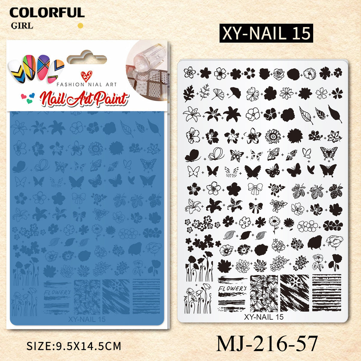 Stamping plate แผ่นปั้มลาย เพ้นท์ลาย ลายฉลุพิมพ์เล็บ ( มีหลายลายให้เลือก )