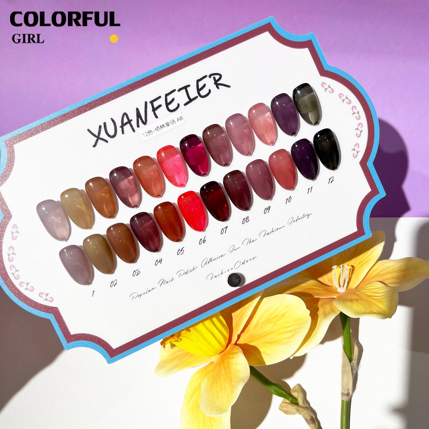 【พร้อมส่ง】XUANFEIER สีเจลไซรัปรุ่นใหม่ 12สี ทั้งหมด 9 คอลเลกชัน ฟรีชุดชาร์จชาร์จ เนื้อสวยละมุนค่ะ เจลลี่ไซรัป 12 สี ไม่บางจนเกินไปทาง่ายและสวยมากค่ะ