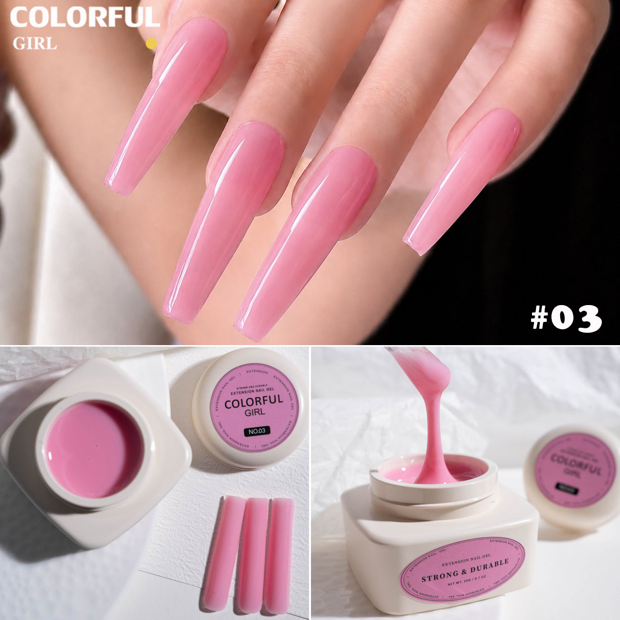 COLORFUL GIRL 5in1 Builder Gel เจลต่อเล็บ|Natural Nude Builder Gel เจลต่อเล็บลุคธรรมชาติ|ต่อเล็บ / เสริมหน้าเล็บ / ซ่อมเล็บ / ปรับทรง / สร้างโครงเล็บ ใช้งานได้หลากหลาย 20ml