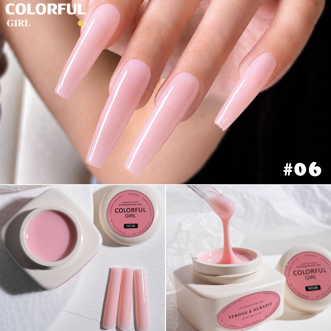 COLORFUL GIRL 5in1 Builder Gel เจลต่อเล็บ|Natural Nude Builder Gel เจลต่อเล็บลุคธรรมชาติ|ต่อเล็บ / เสริมหน้าเล็บ / ซ่อมเล็บ / ปรับทรง / สร้างโครงเล็บ ใช้งานได้หลากหลาย 20ml