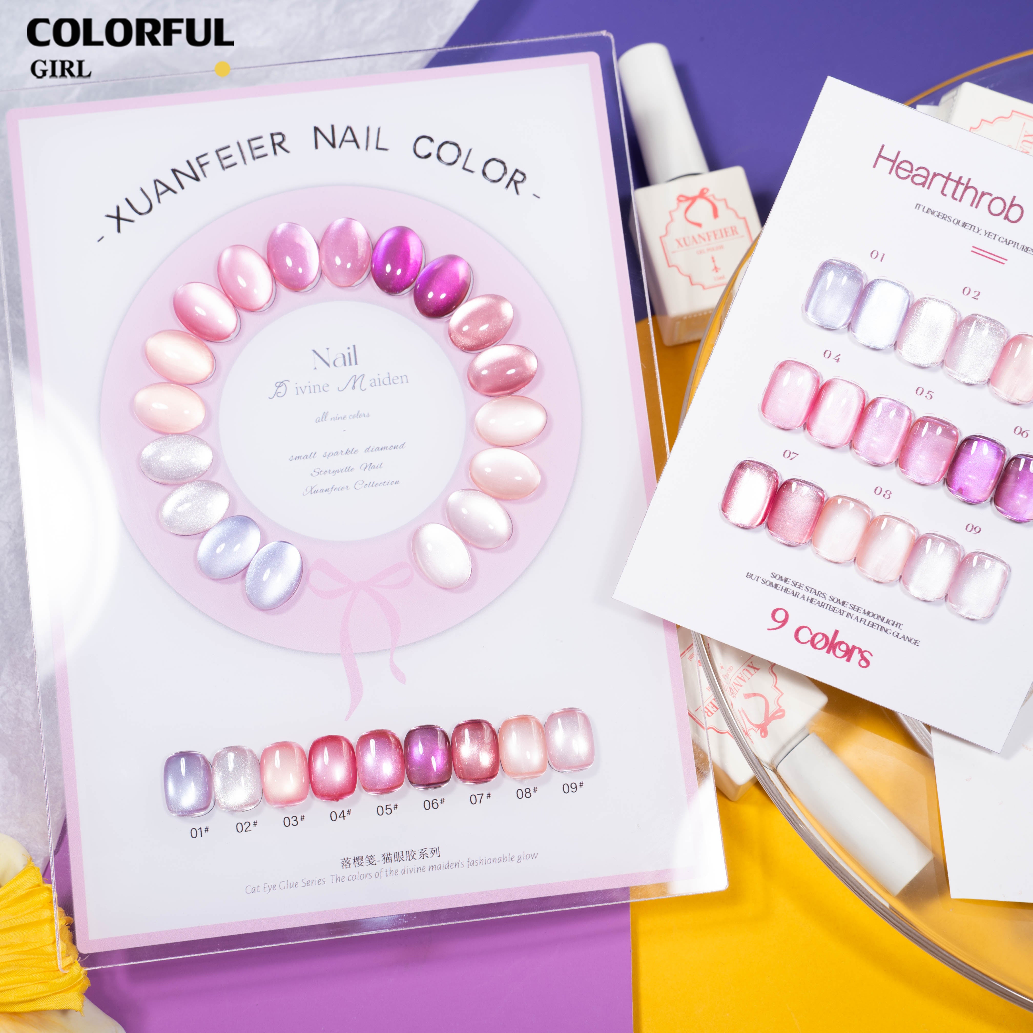 【พร้อมส่ง】XUANFEIER สีเจลแคทอาย 9 สี ✨|เซ็ตใหม่ โทนสีสวยละมุน|เอฟเฟกต์ประกายแสงเล่นมิติ|แสงวิบวับดุจประกายดาว|แถมชาร์ทสีพร้อมโชว์สีสวย ๆ|ทามาให้แล้ว พร้อมใช้งาน 💅