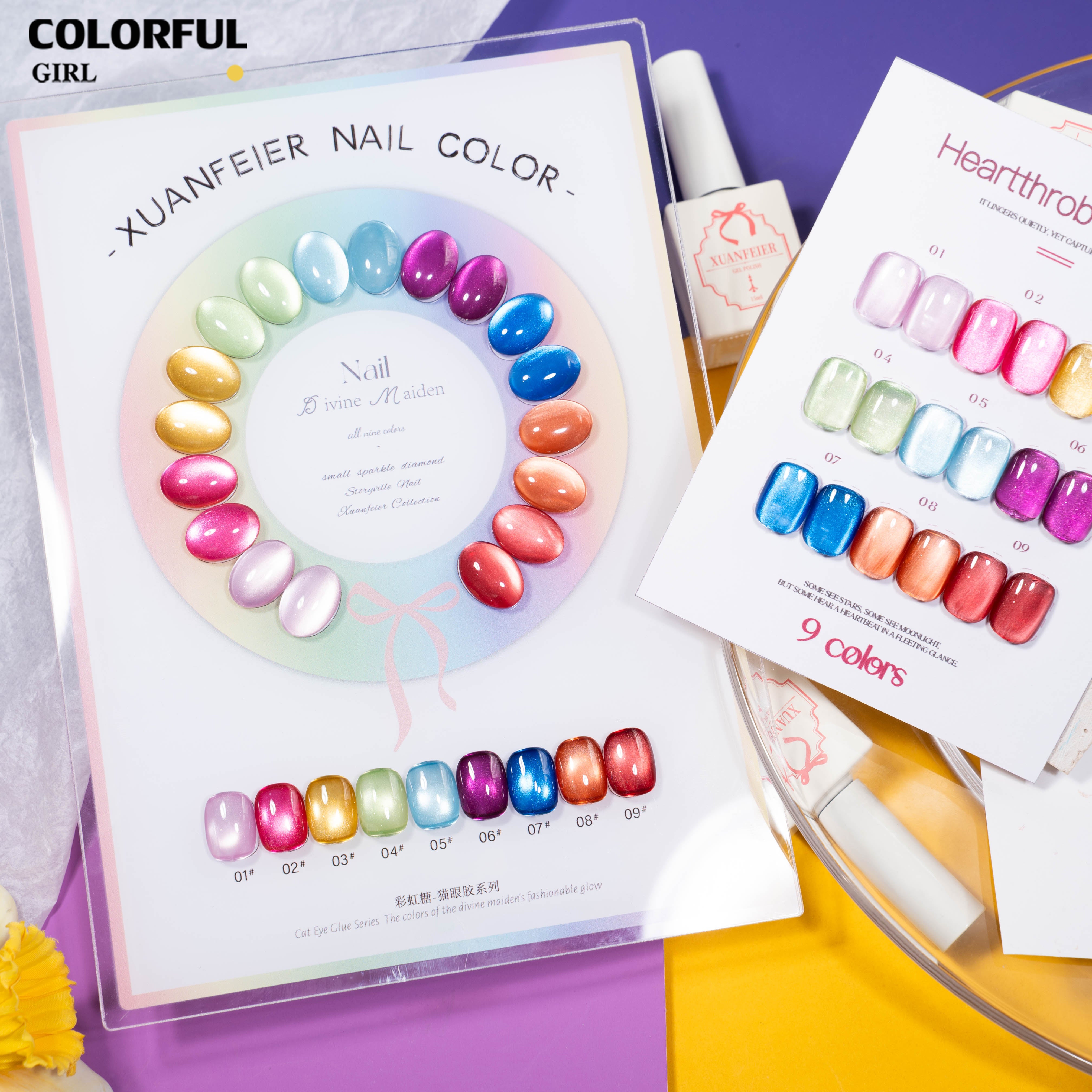 【พร้อมส่ง】XUANFEIER สีเจลแคทอาย 9 สี ✨|เซ็ตใหม่ โทนสีสวยละมุน|เอฟเฟกต์ประกายแสงเล่นมิติ|แสงวิบวับดุจประกายดาว|แถมชาร์ทสีพร้อมโชว์สีสวย ๆ|ทามาให้แล้ว พร้อมใช้งาน 💅