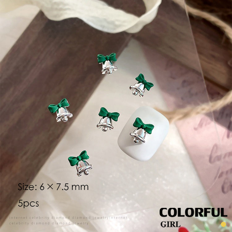 Christmas Nail Art Set DIY 🎄 ชุดตกแต่งเล็บคริสต์มาส | Premium 3D Nail Charms & Stickers | Snowflake Santa Christmas Tree Nail Accessories | Holiday DIY Nail Decoration Collection