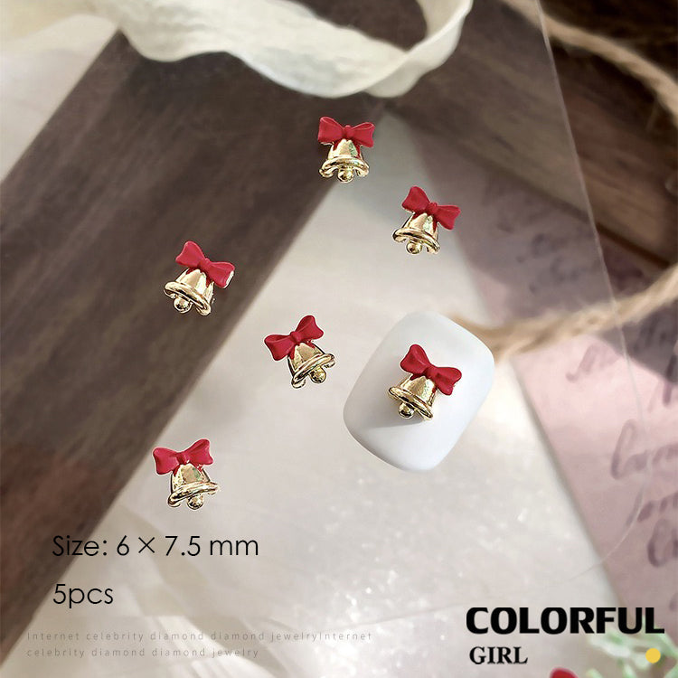 Christmas Nail Art Set DIY 🎄 ชุดตกแต่งเล็บคริสต์มาส | Premium 3D Nail Charms & Stickers | Snowflake Santa Christmas Tree Nail Accessories | Holiday DIY Nail Decoration Collection