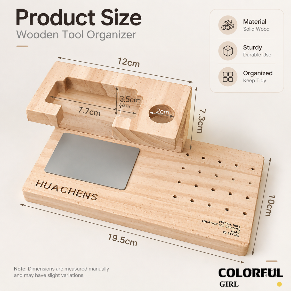 ชั้นวางเครื่องเจียรเล็บไม้แท้|Nail Drill Organizer ที่เก็บเครื่องเจียรเล็บ ตัวเครื่อง+ด้ามจับ+หัวเจียร 24 ช่อง|กล่องจัดระเบียบอุปกรณ์ทำเล็บแบบหลายช่อง|อุปกรณ์แต่งเล็บสำหรับร้านทำเล็บและช่างมืออาชีพ