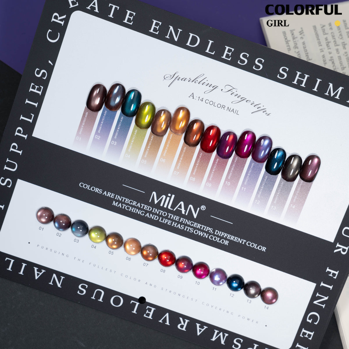 【พร้อมส่ง】milan สีเจลแคทอาย 14 สี ✨|เซ็ตใหม่ โทนสีสวยละมุน|เอฟเฟกต์ประกายแสงเล่นมิติ|แสงวิบวับดุจประกายดาว|แถมชาร์ทสีพร้อมโชว์สีสวย ๆ|ทามาให้แล้ว พร้อมใช้งาน 💅
