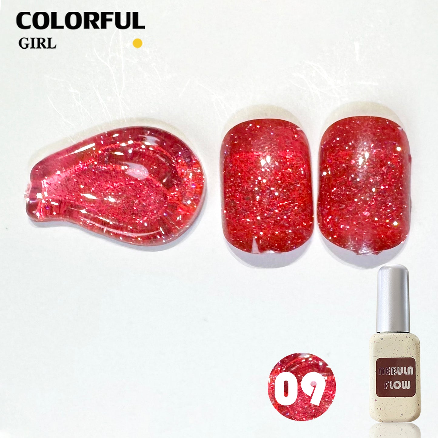 【พร้อมส่ง】NF-015|เบอร์ 1-24 แบบแยกขวด สีเจลแฟลช NebulNFlow|สีทาเล็บเจล cต้องอบ ส่งไว แถม ชาร์ทสี ยาทาเล็บเจล