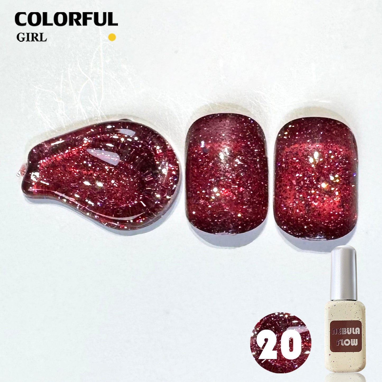 【พร้อมส่ง】NF-015|เบอร์ 1-24 แบบแยกขวด สีเจลแฟลช NebulNFlow|สีทาเล็บเจล cต้องอบ ส่งไว แถม ชาร์ทสี ยาทาเล็บเจล