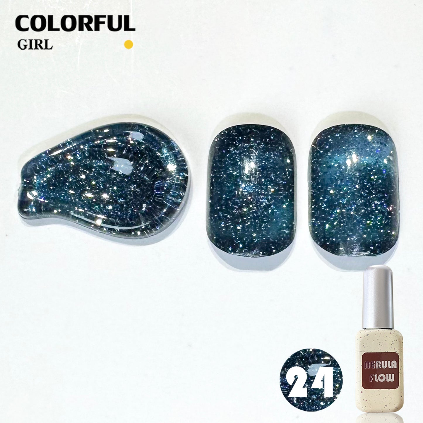 【พร้อมส่ง】NF-015|เบอร์ 1-24 แบบแยกขวด สีเจลแฟลช NebulNFlow|สีทาเล็บเจล cต้องอบ ส่งไว แถม ชาร์ทสี ยาทาเล็บเจล