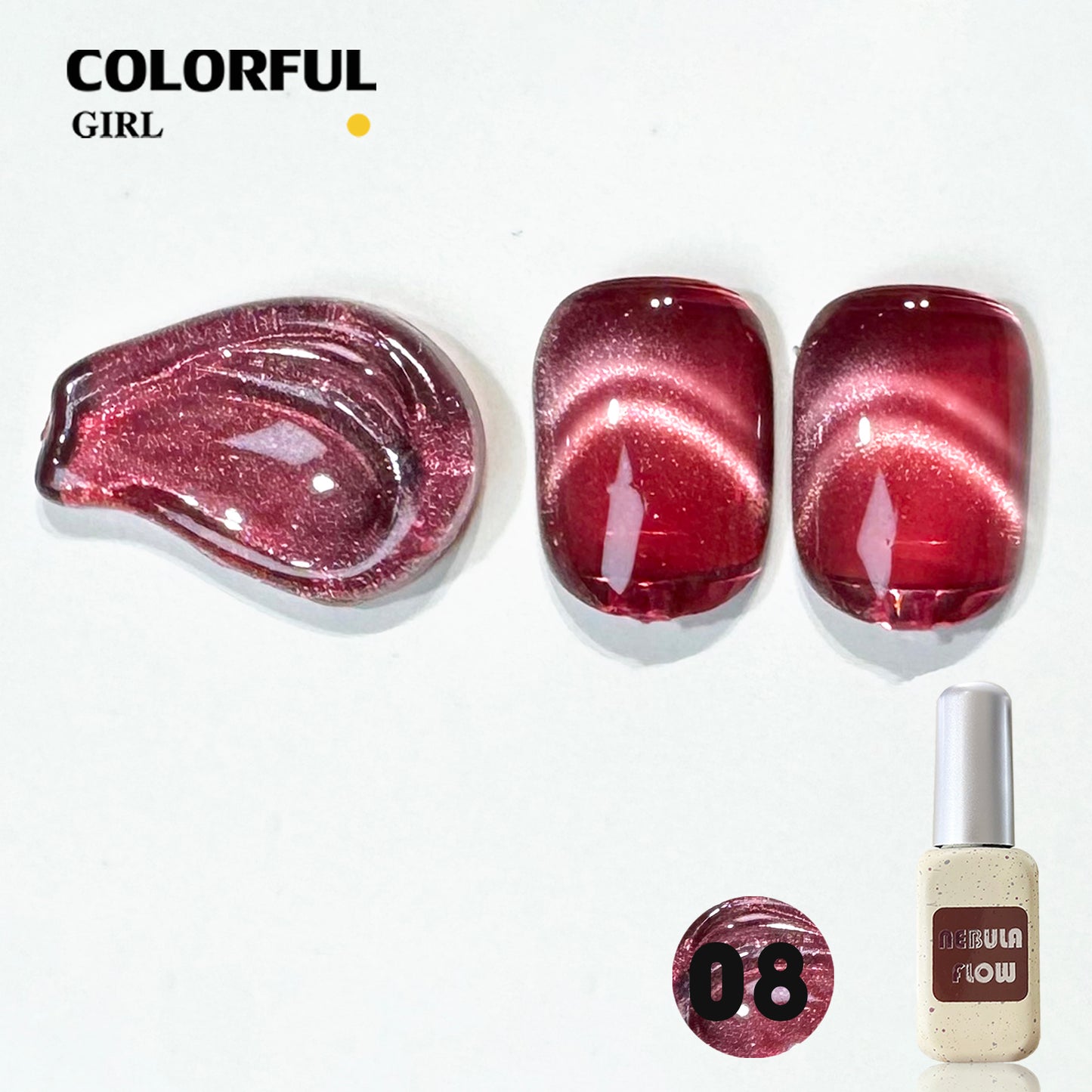 【พร้อมส่ง】NF-019|เบอร์ 1-24 สีเจลแคทอายเนื้อซาติน NebulNFlow|แบบแยกขวด สีเจลแคทอาย สีแน่น วิบวับ สีลูกแก้ว สวยมาก ต้องอบ ส่งไว