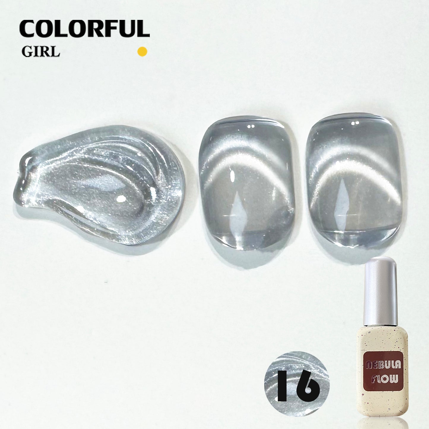 【พร้อมส่ง】NF-019|เบอร์ 1-24 สีเจลแคทอายเนื้อซาติน NebulNFlow|แบบแยกขวด สีเจลแคทอาย สีแน่น วิบวับ สีลูกแก้ว สวยมาก ต้องอบ ส่งไว