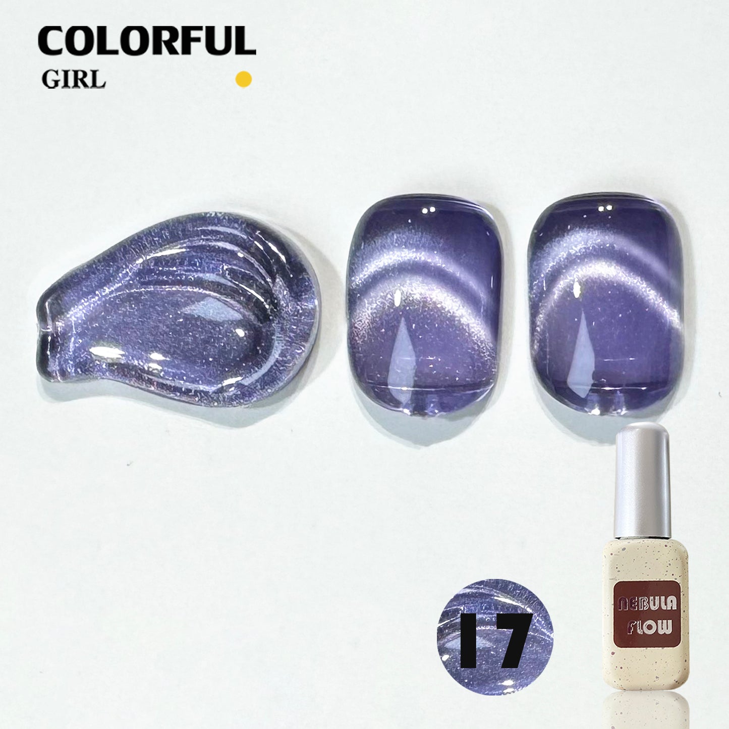 【พร้อมส่ง】NF-019|เบอร์ 1-24 สีเจลแคทอายเนื้อซาติน NebulNFlow|แบบแยกขวด สีเจลแคทอาย สีแน่น วิบวับ สีลูกแก้ว สวยมาก ต้องอบ ส่งไว