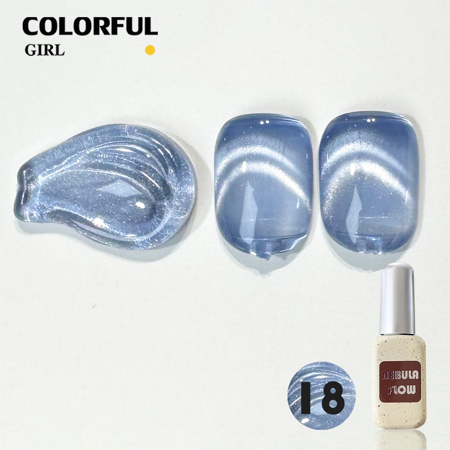 【พร้อมส่ง】NF-019|เบอร์ 1-24 สีเจลแคทอายเนื้อซาติน NebulNFlow|แบบแยกขวด สีเจลแคทอาย สีแน่น วิบวับ สีลูกแก้ว สวยมาก ต้องอบ ส่งไว