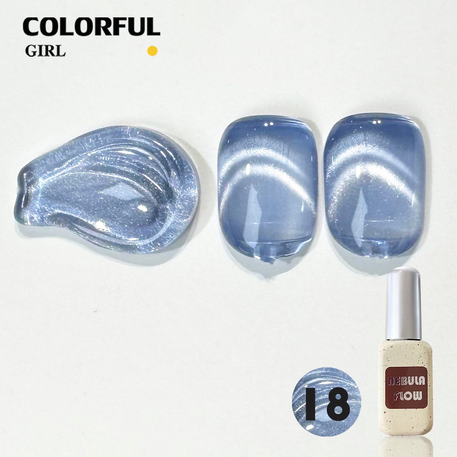 【พร้อมส่ง】NF-019|เบอร์ 1-24 สีเจลแคทอายเนื้อซาติน NebulNFlow|แบบแยกขวด สีเจลแคทอาย สีแน่น วิบวับ สีลูกแก้ว สวยมาก ต้องอบ ส่งไว