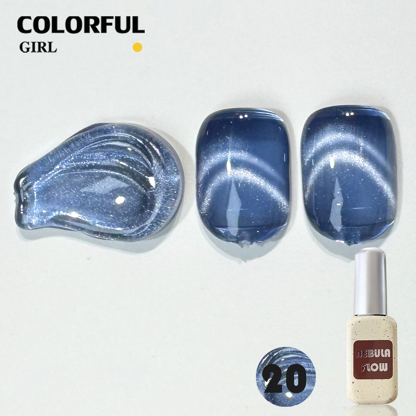 【พร้อมส่ง】NF-019|เบอร์ 1-24 สีเจลแคทอายเนื้อซาติน NebulNFlow|แบบแยกขวด สีเจลแคทอาย สีแน่น วิบวับ สีลูกแก้ว สวยมาก ต้องอบ ส่งไว