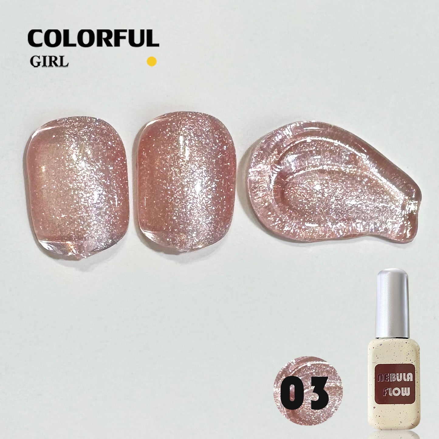 【พร้อมส่ง】NF-018|24สี สีเจลชิมเมอร์ แบบแยกขวด NebulNFlow|สีโทนชมพู สีเจล วิบวับ สวยมาก ต้องอบ