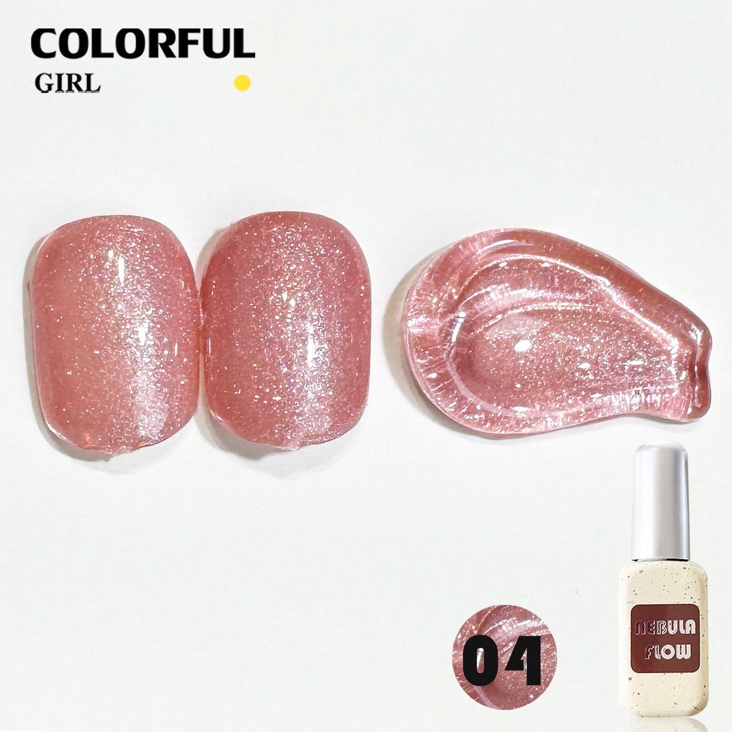 【พร้อมส่ง】NF-018|24สี สีเจลชิมเมอร์ แบบแยกขวด NebulNFlow|สีโทนชมพู สีเจล วิบวับ สวยมาก ต้องอบ