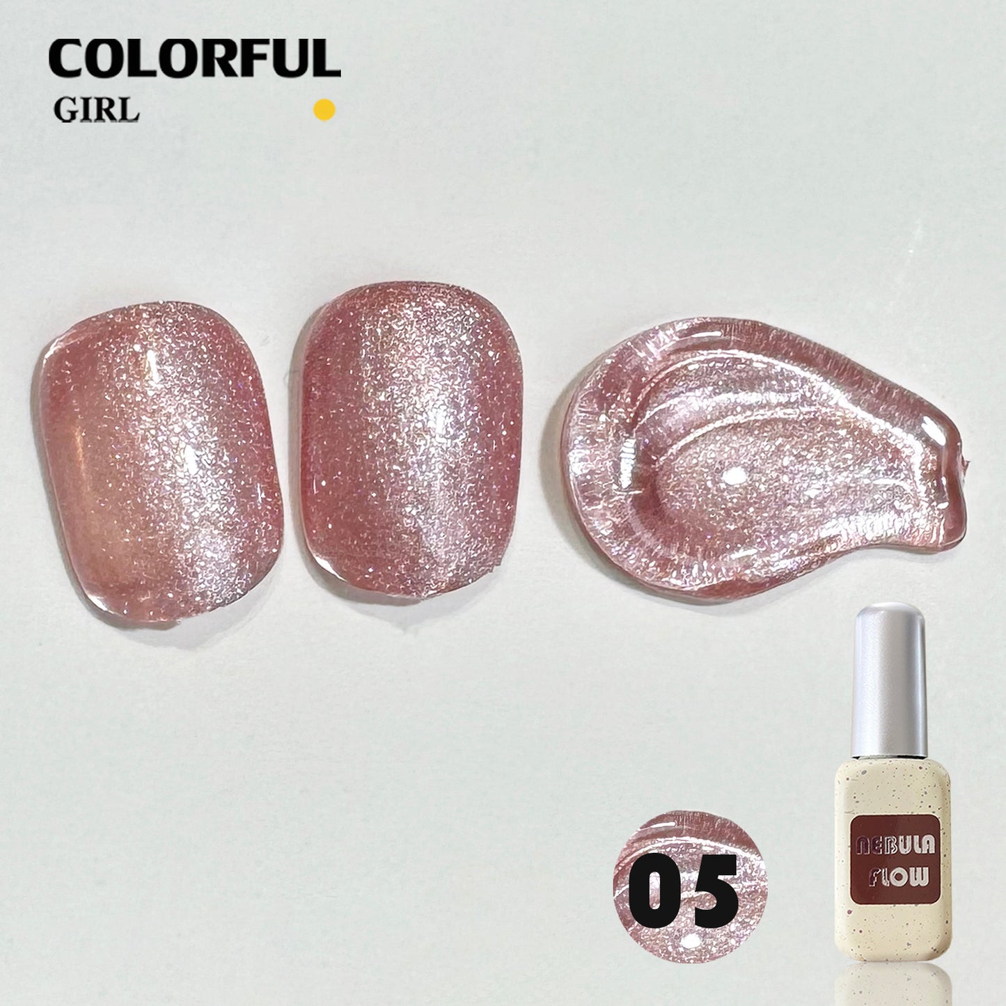 【พร้อมส่ง】NF-018|24สี สีเจลชิมเมอร์ แบบแยกขวด NebulNFlow|สีโทนชมพู สีเจล วิบวับ สวยมาก ต้องอบ