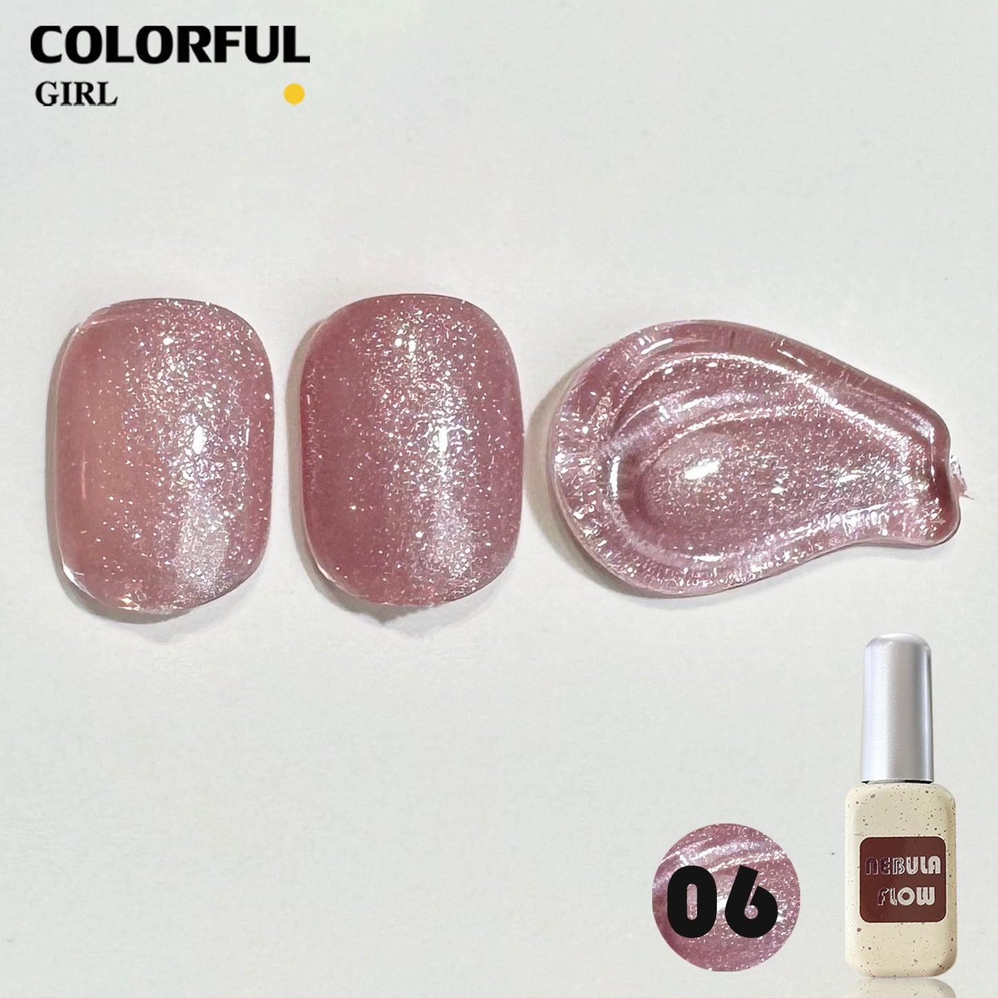 【พร้อมส่ง】NF-018|24สี สีเจลชิมเมอร์ แบบแยกขวด NebulNFlow|สีโทนชมพู สีเจล วิบวับ สวยมาก ต้องอบ