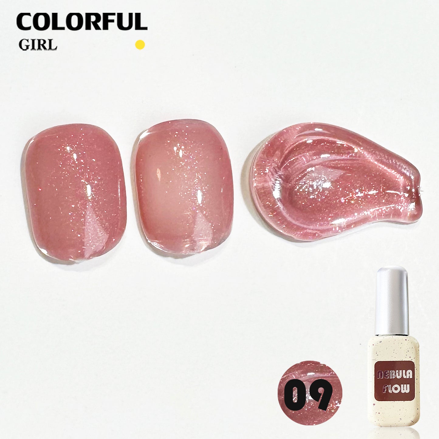 【พร้อมส่ง】NF-018|24สี สีเจลชิมเมอร์ แบบแยกขวด NebulNFlow|สีโทนชมพู สีเจล วิบวับ สวยมาก ต้องอบ
