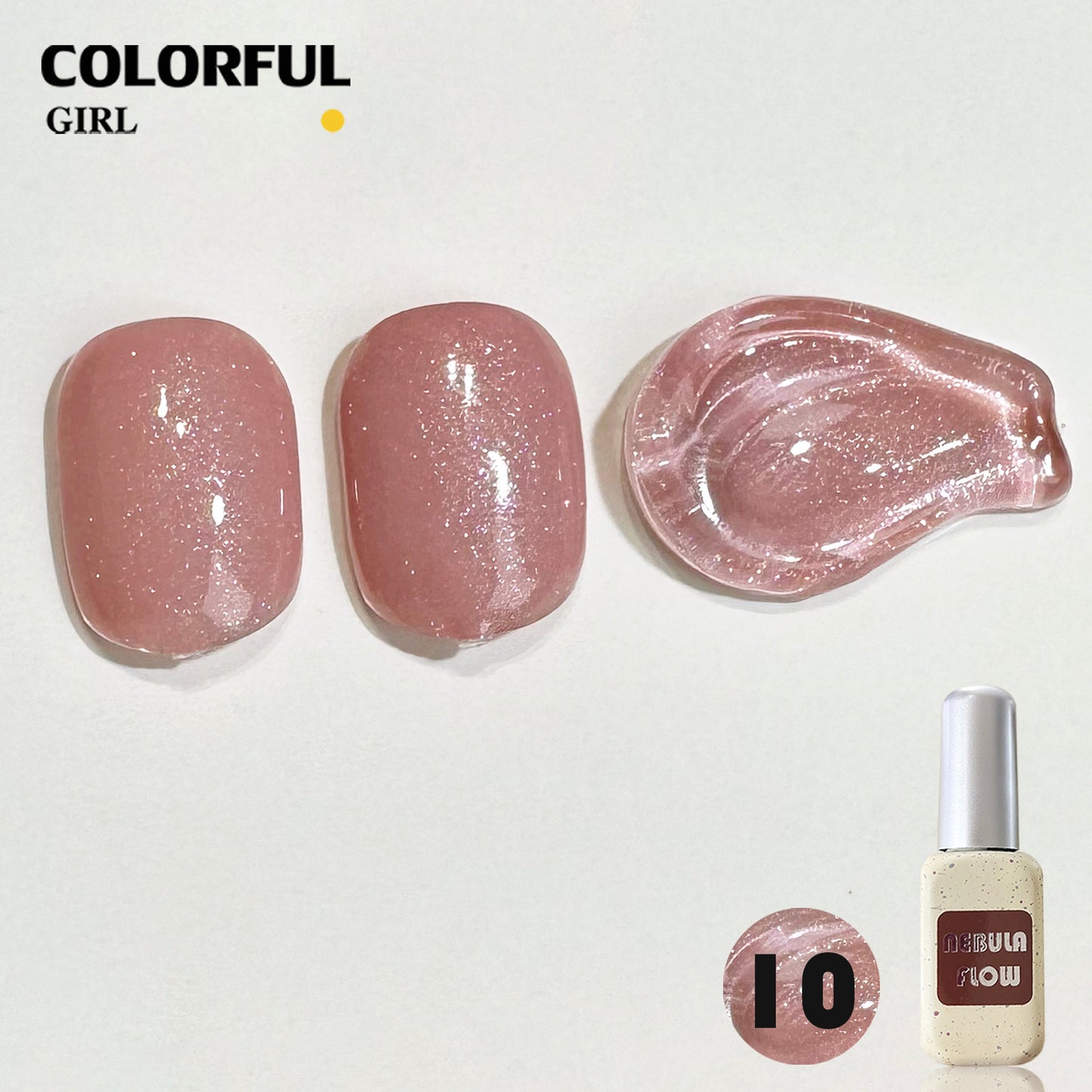 【พร้อมส่ง】NF-018|24สี สีเจลชิมเมอร์ แบบแยกขวด NebulNFlow|สีโทนชมพู สีเจล วิบวับ สวยมาก ต้องอบ