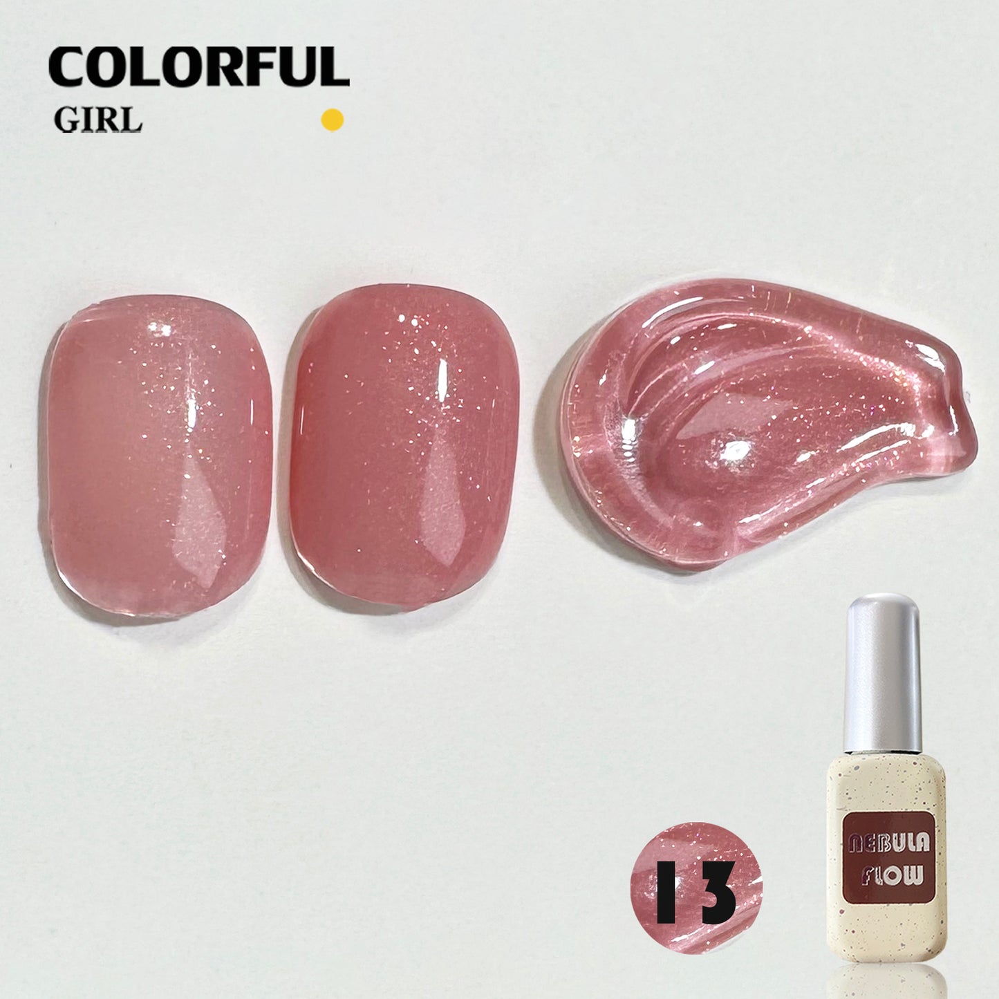 【พร้อมส่ง】NF-018|24สี สีเจลชิมเมอร์ แบบแยกขวด NebulNFlow|สีโทนชมพู สีเจล วิบวับ สวยมาก ต้องอบ