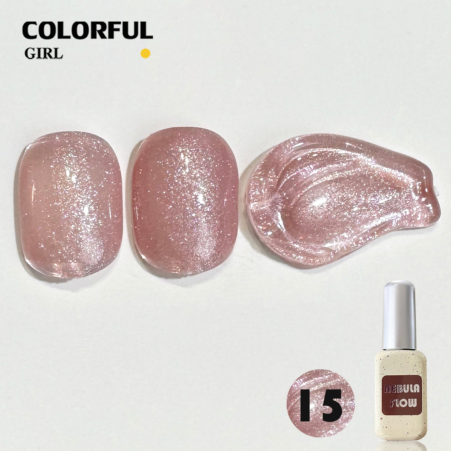 【พร้อมส่ง】NF-018|24สี สีเจลชิมเมอร์ แบบแยกขวด NebulNFlow|สีโทนชมพู สีเจล วิบวับ สวยมาก ต้องอบ