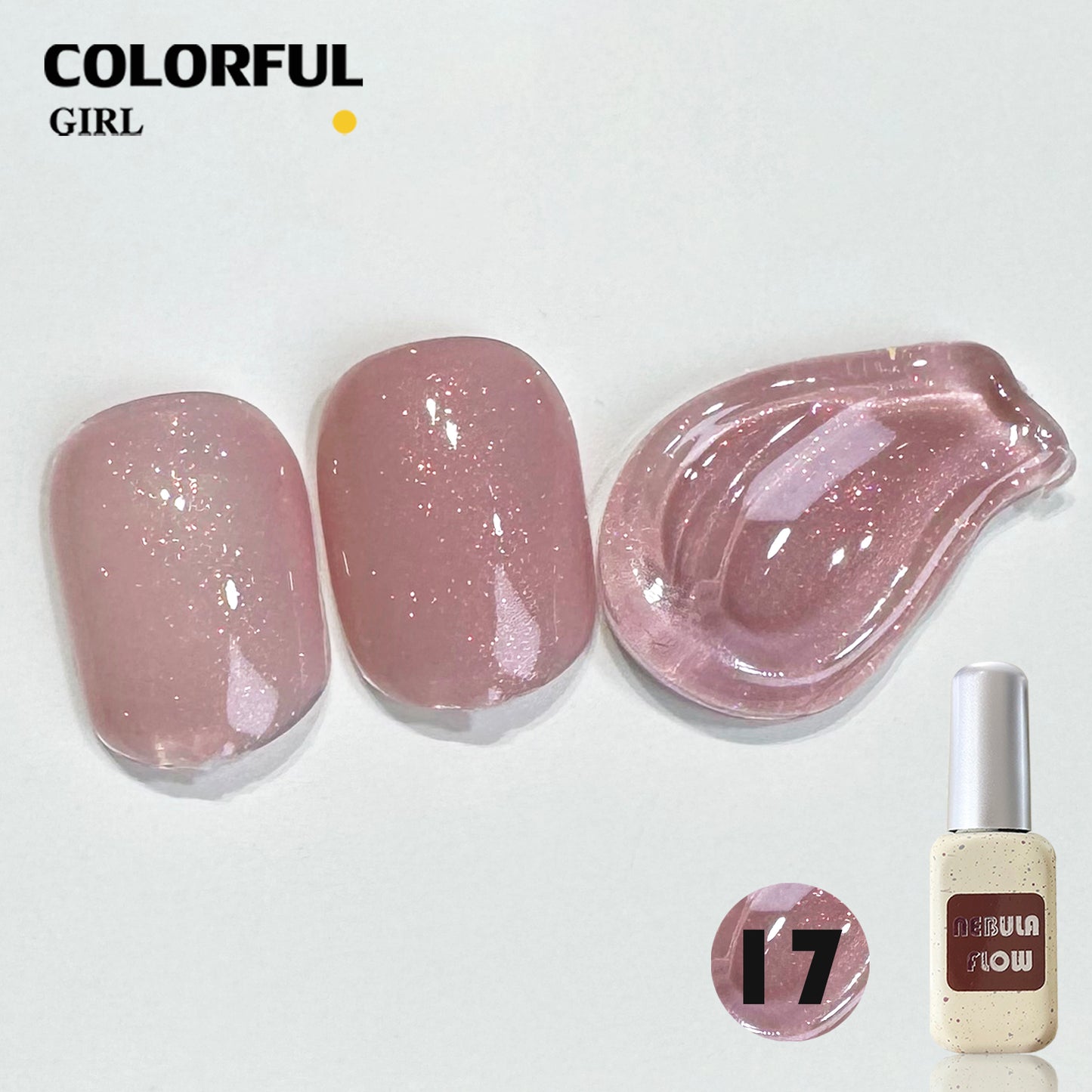 【พร้อมส่ง】NF-018|24สี สีเจลชิมเมอร์ แบบแยกขวด NebulNFlow|สีโทนชมพู สีเจล วิบวับ สวยมาก ต้องอบ