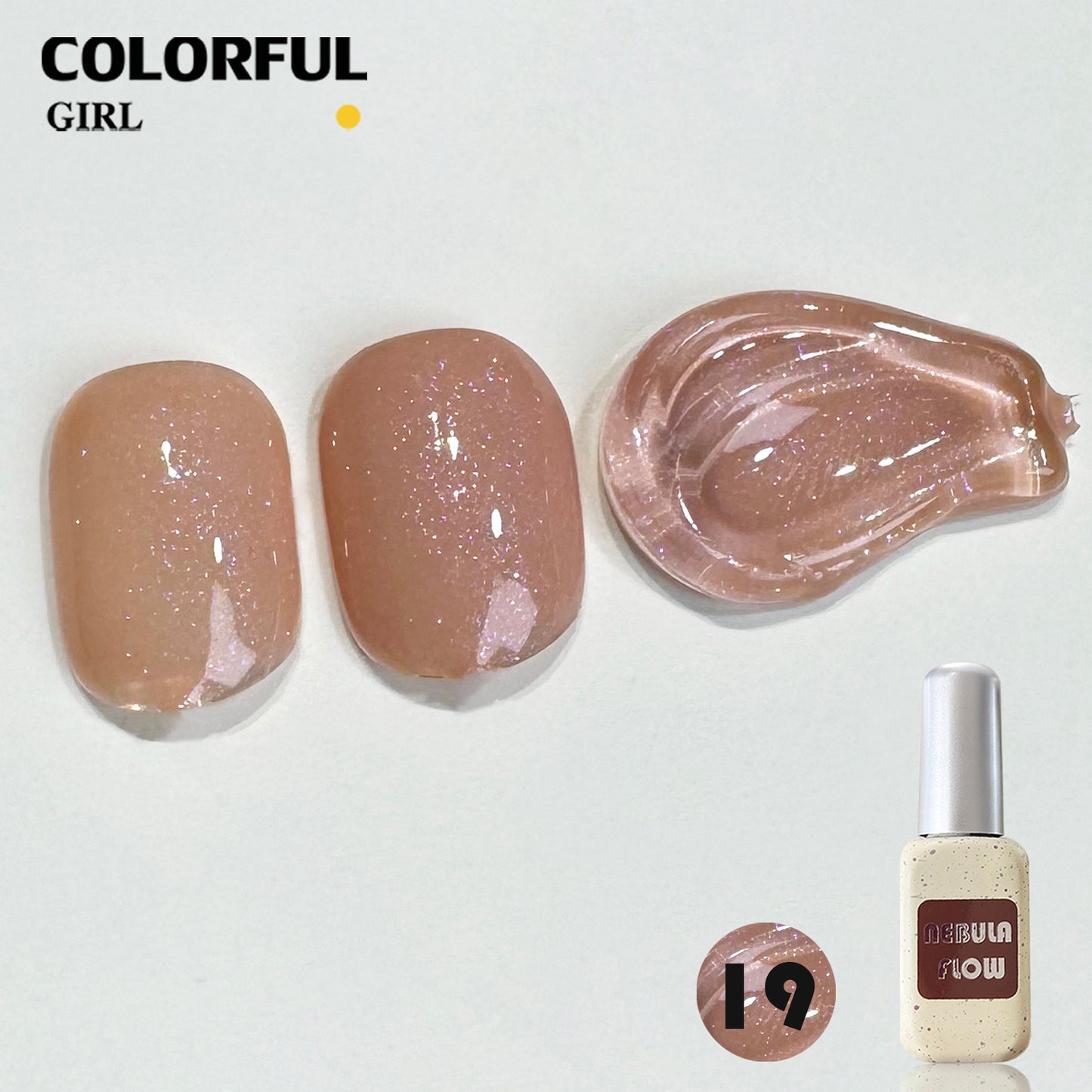 【พร้อมส่ง】NF-018|24สี สีเจลชิมเมอร์ แบบแยกขวด NebulNFlow|สีโทนชมพู สีเจล วิบวับ สวยมาก ต้องอบ