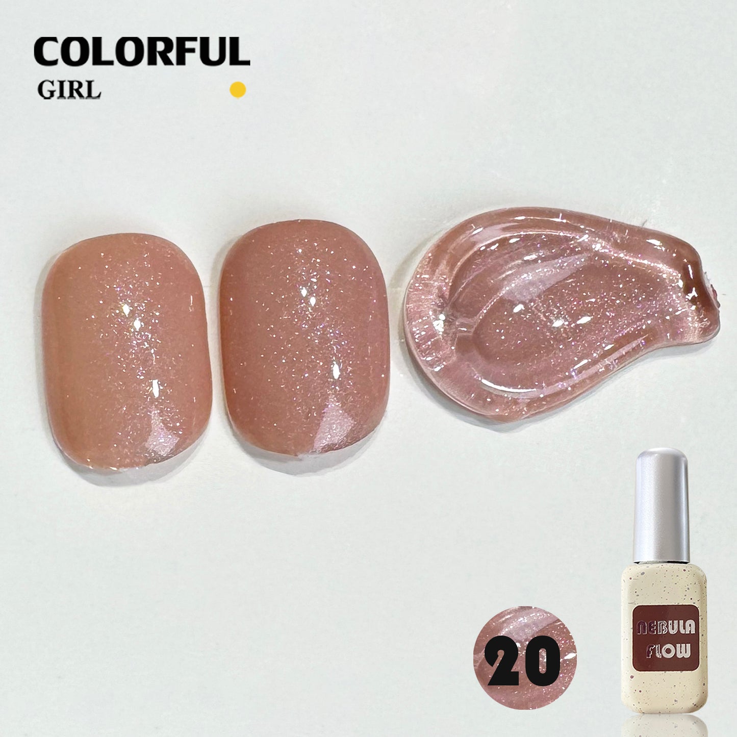 【พร้อมส่ง】NF-018|24สี สีเจลชิมเมอร์ แบบแยกขวด NebulNFlow|สีโทนชมพู สีเจล วิบวับ สวยมาก ต้องอบ