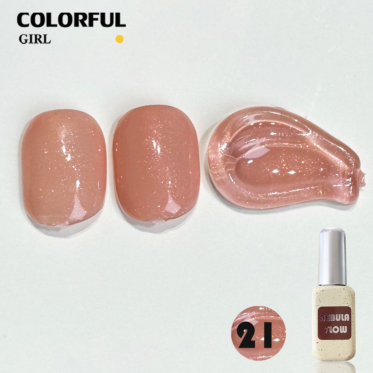 【พร้อมส่ง】NF-018|24สี สีเจลชิมเมอร์ แบบแยกขวด NebulNFlow|สีโทนชมพู สีเจล วิบวับ สวยมาก ต้องอบ