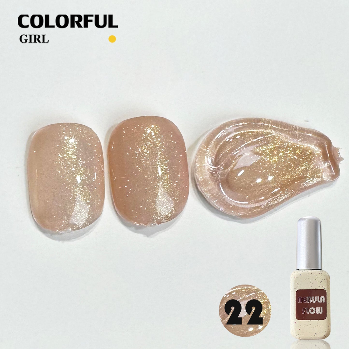 【พร้อมส่ง】NF-018|24สี สีเจลชิมเมอร์ แบบแยกขวด NebulNFlow|สีโทนชมพู สีเจล วิบวับ สวยมาก ต้องอบ