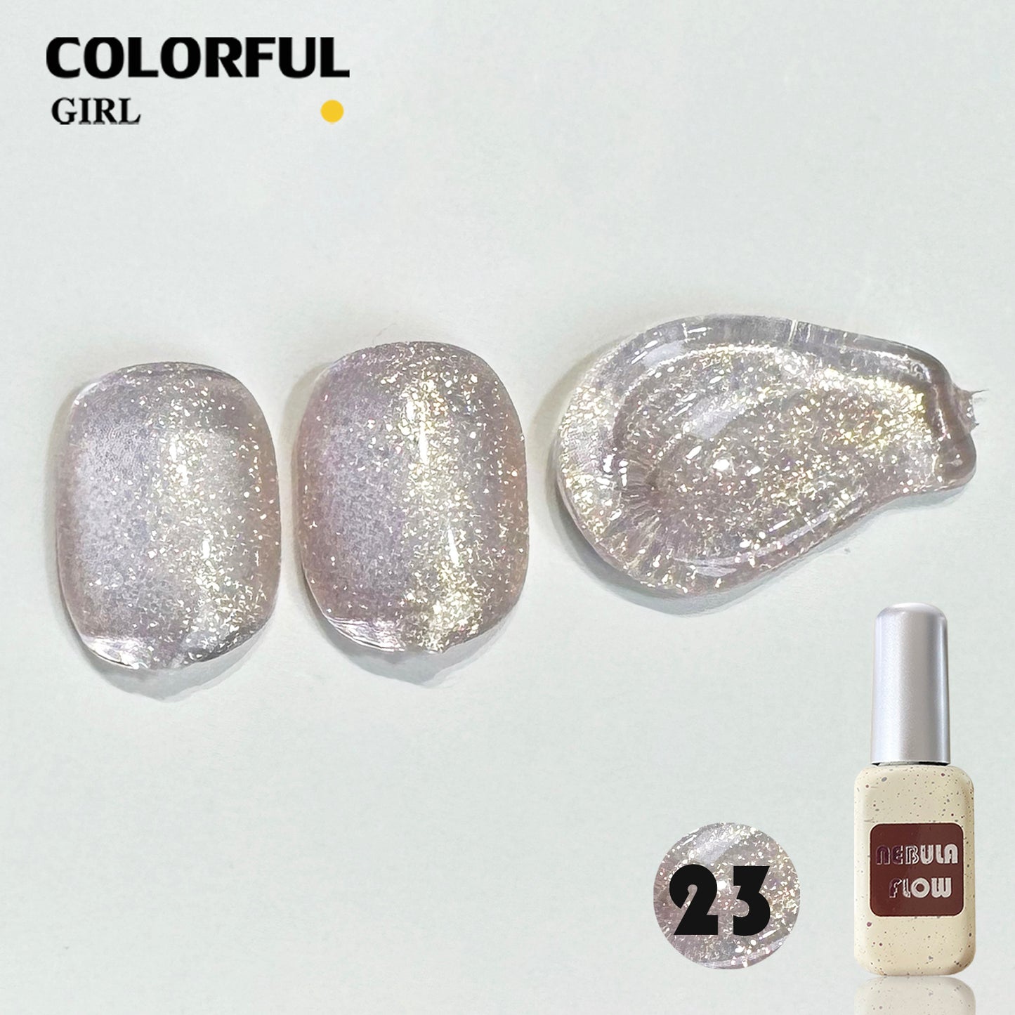 【พร้อมส่ง】NF-018|24สี สีเจลชิมเมอร์ แบบแยกขวด NebulNFlow|สีโทนชมพู สีเจล วิบวับ สวยมาก ต้องอบ