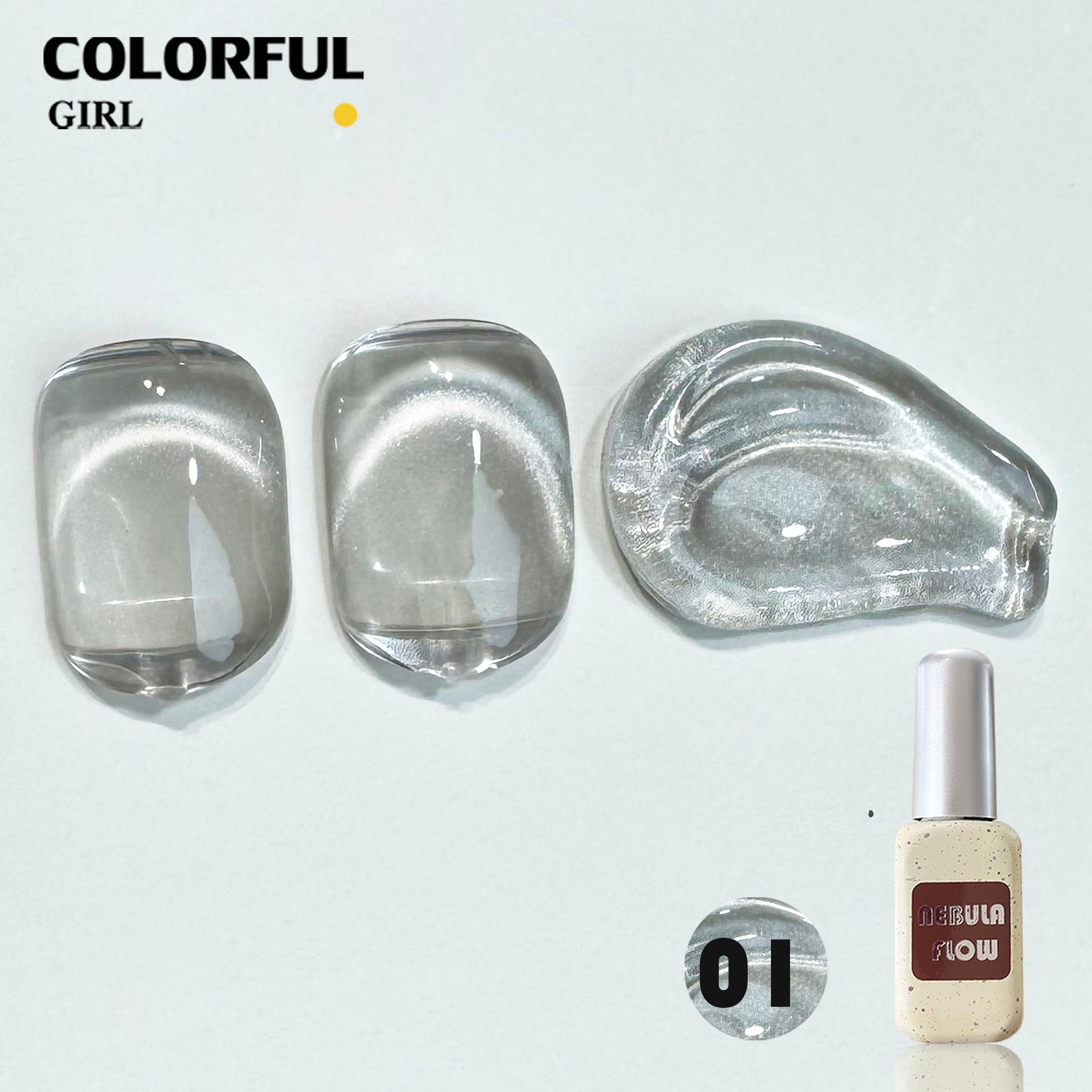 NebulaFlow แบบแยกขวด เบอร์ 1-24 สีเจลแคท อายเนื้อซาติน