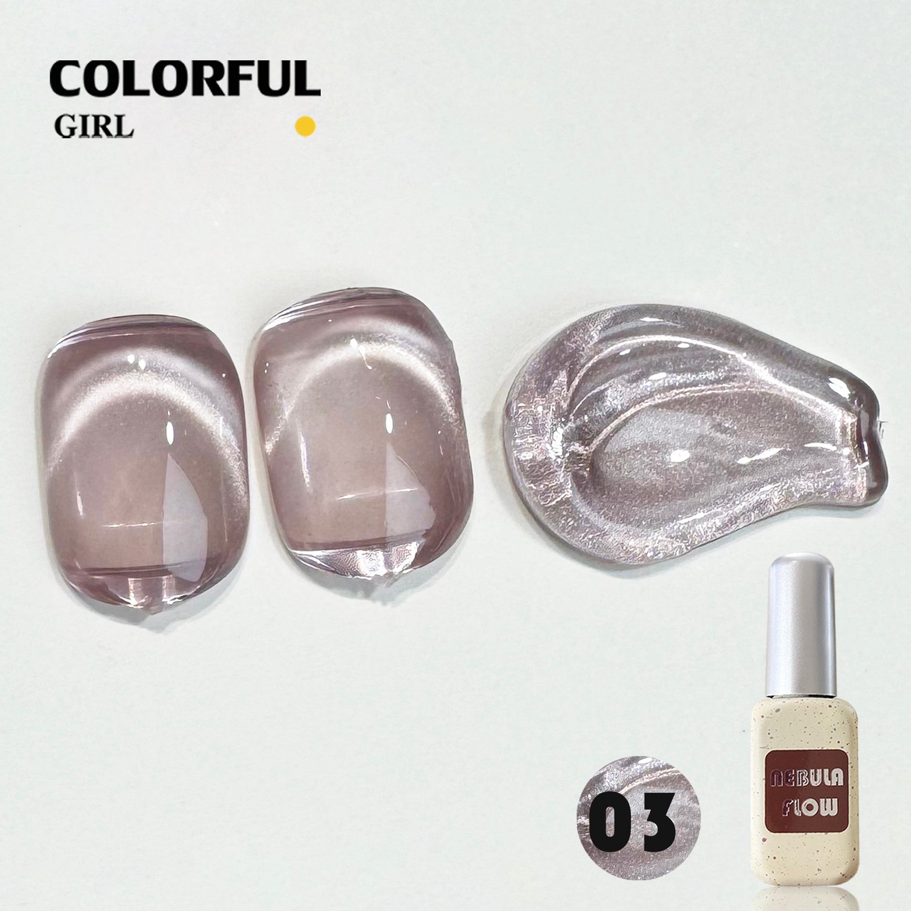 NebulaFlow แบบแยกขวด เบอร์ 1-24 สีเจลแคท อายเนื้อซาติน