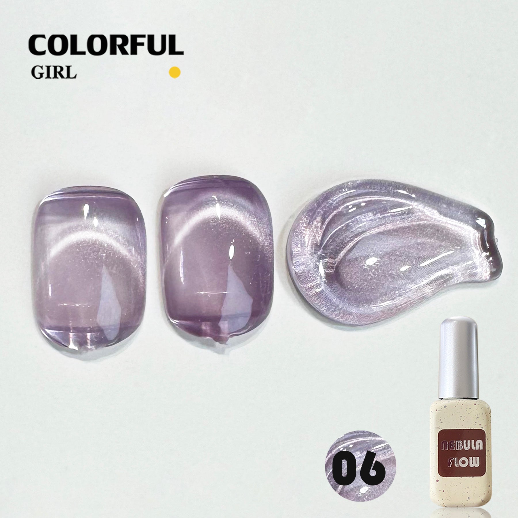 NebulaFlow แบบแยกขวด เบอร์ 1-24 สีเจลแคท อายเนื้อซาติน