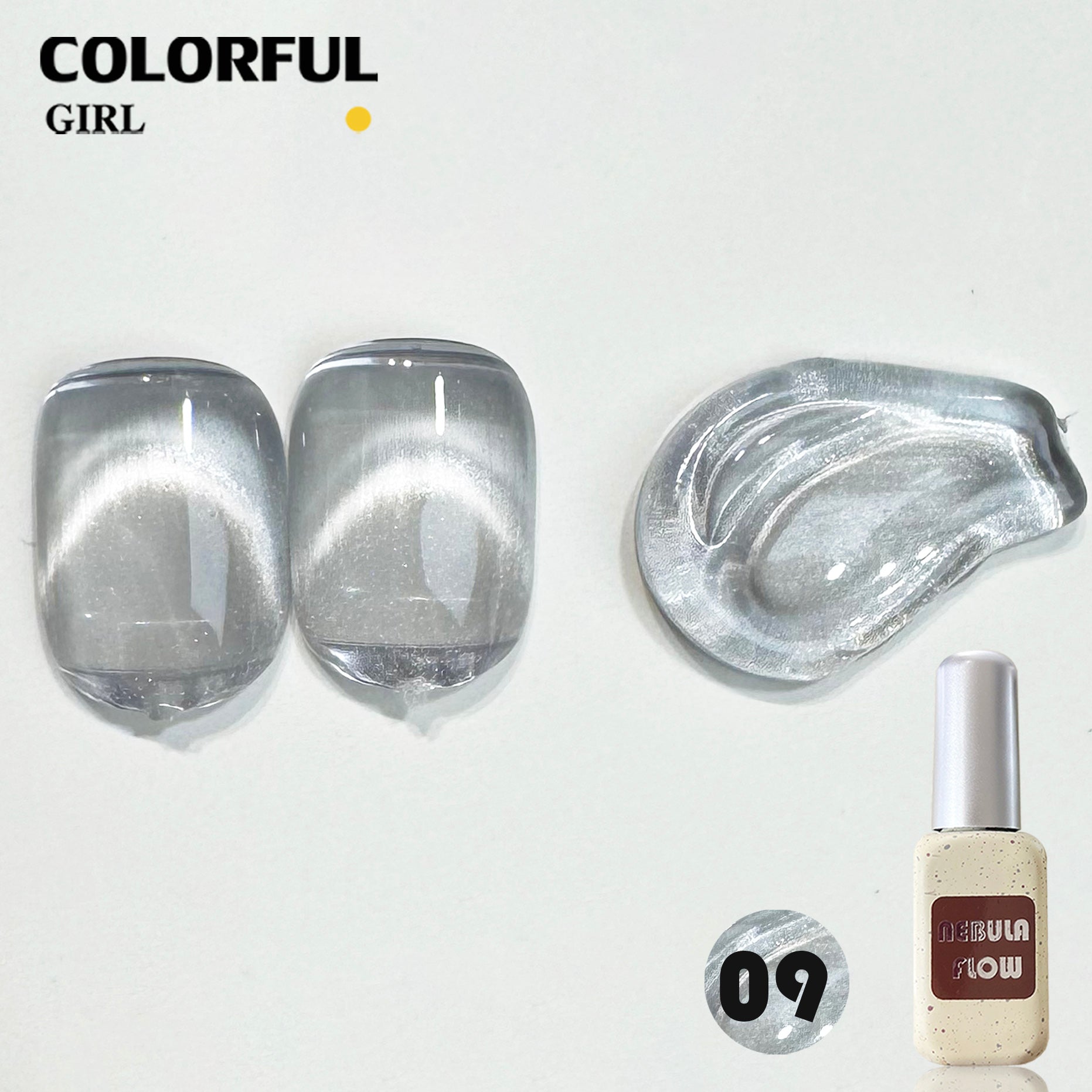 NebulaFlow แบบแยกขวด เบอร์ 1-24 สีเจลแคท อายเนื้อซาติน