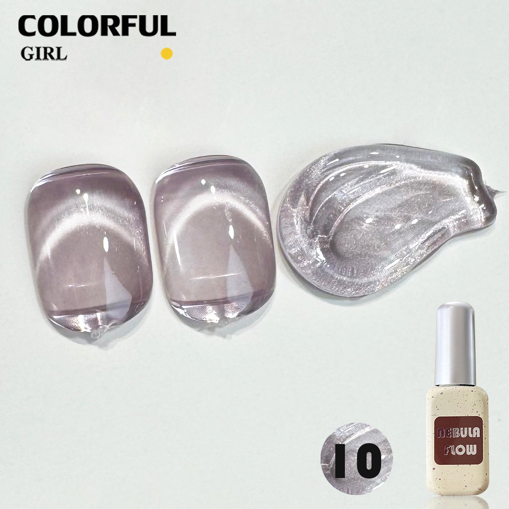 NebulaFlow แบบแยกขวด เบอร์ 1-24 สีเจลแคท อายเนื้อซาติน