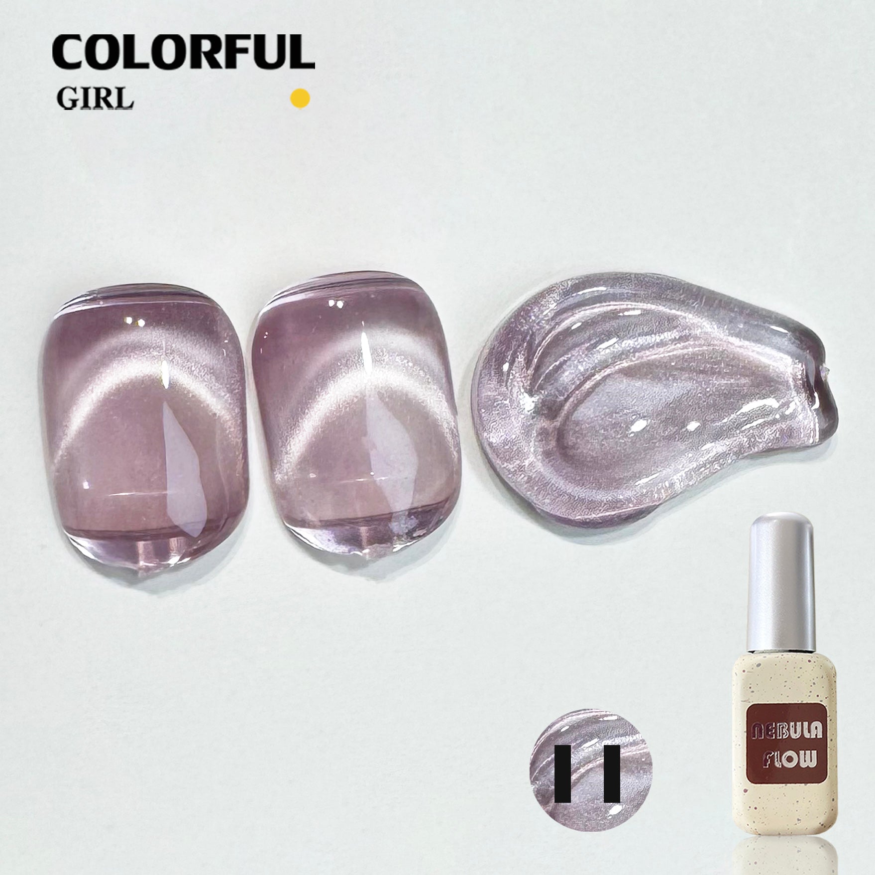 NebulaFlow แบบแยกขวด เบอร์ 1-24 สีเจลแคท อายเนื้อซาติน