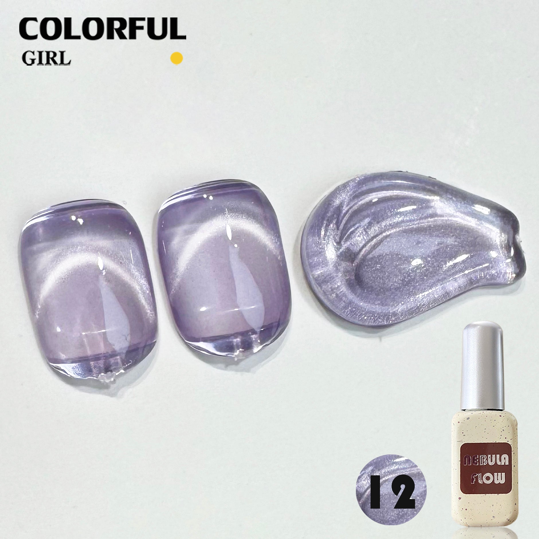 NebulaFlow แบบแยกขวด เบอร์ 1-24 สีเจลแคท อายเนื้อซาติน