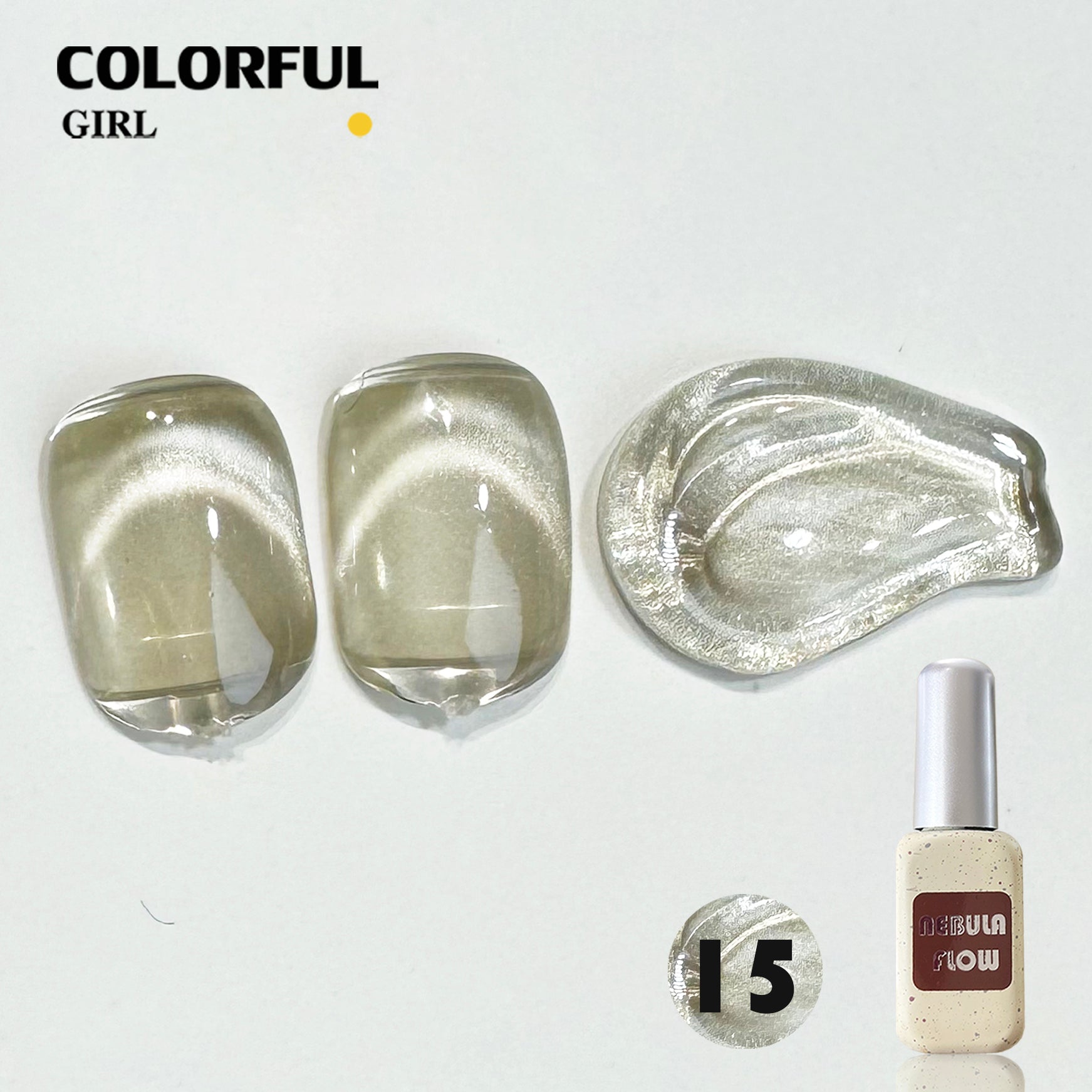 NebulaFlow แบบแยกขวด เบอร์ 1-24 สีเจลแคท อายเนื้อซาติน