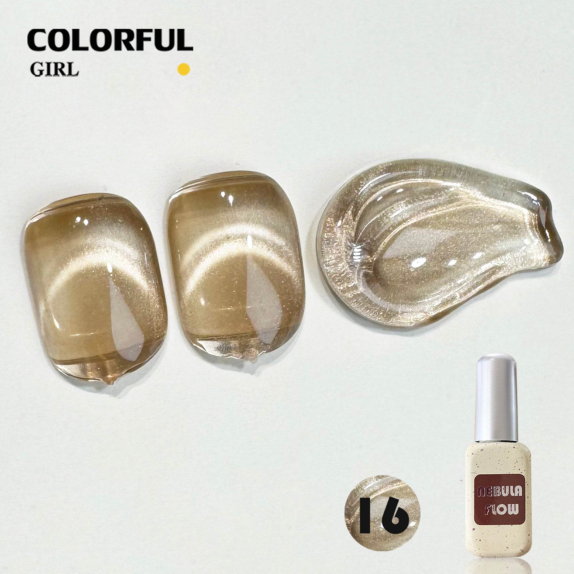 NebulaFlow แบบแยกขวด เบอร์ 1-24 สีเจลแคท อายเนื้อซาติน