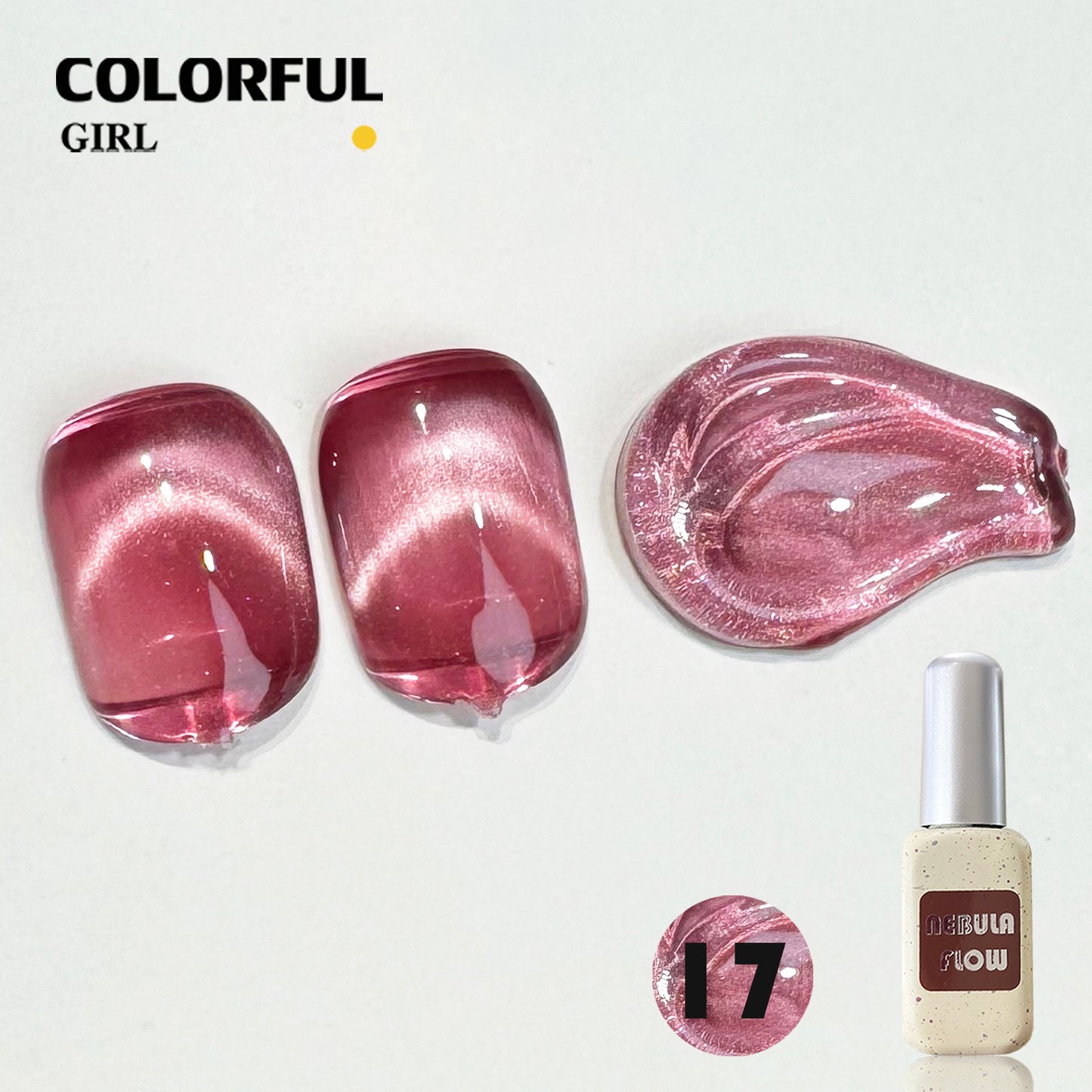 【พร้อมส่ง】NF-016|เบอร์ 1-24 แบบแยกขวด สีเจลแคทอายเนื้อซาติน NebulNFlow|สีแน่น cat eye วิบวับ สีลูกแก้ว สวยมาก ต้องอบ ส่งไว