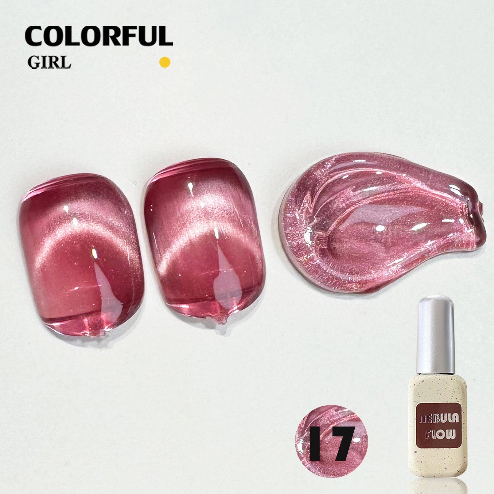 NebulaFlow แบบแยกขวด เบอร์ 1-24 สีเจลแคท อายเนื้อซาติน