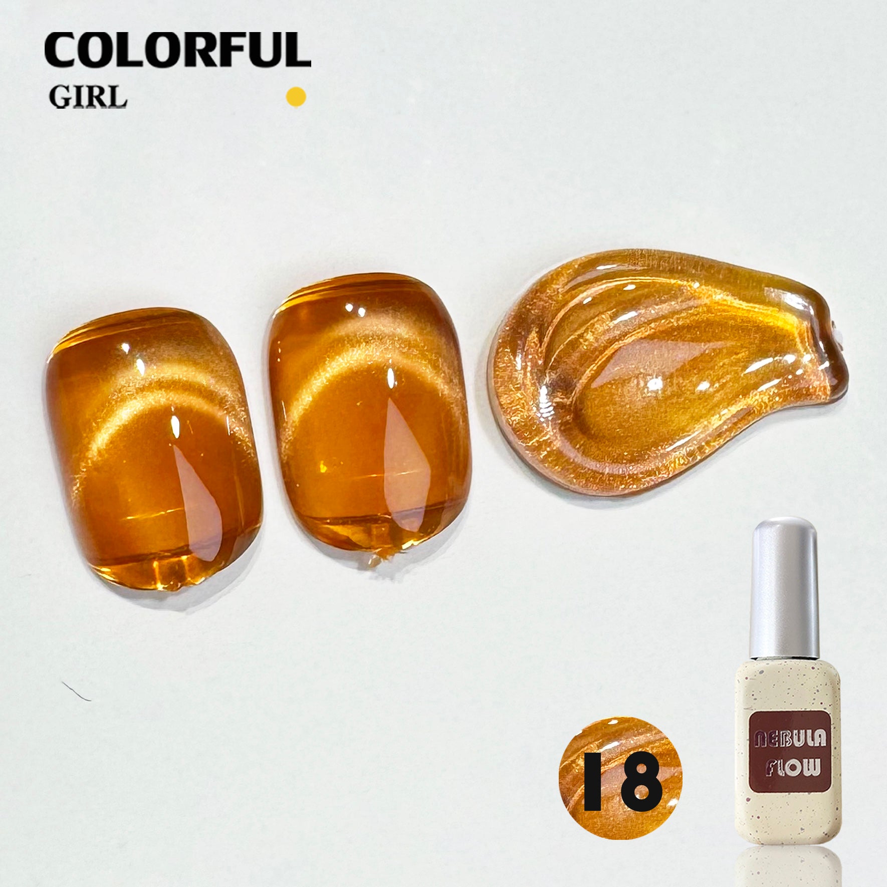 NebulaFlow แบบแยกขวด เบอร์ 1-24 สีเจลแคท อายเนื้อซาติน