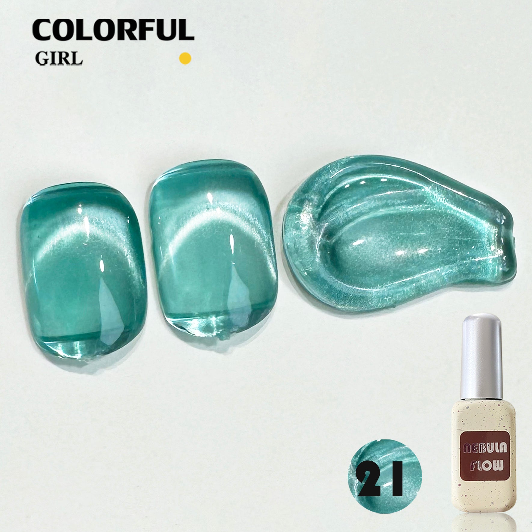 NebulaFlow แบบแยกขวด เบอร์ 1-24 สีเจลแคท อายเนื้อซาติน