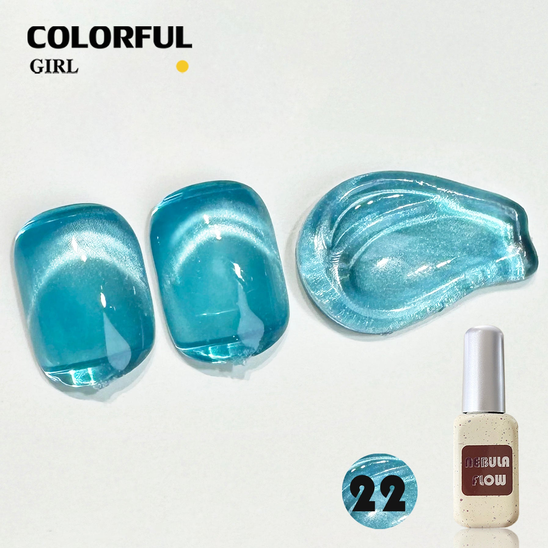 NebulaFlow แบบแยกขวด เบอร์ 1-24 สีเจลแคท อายเนื้อซาติน